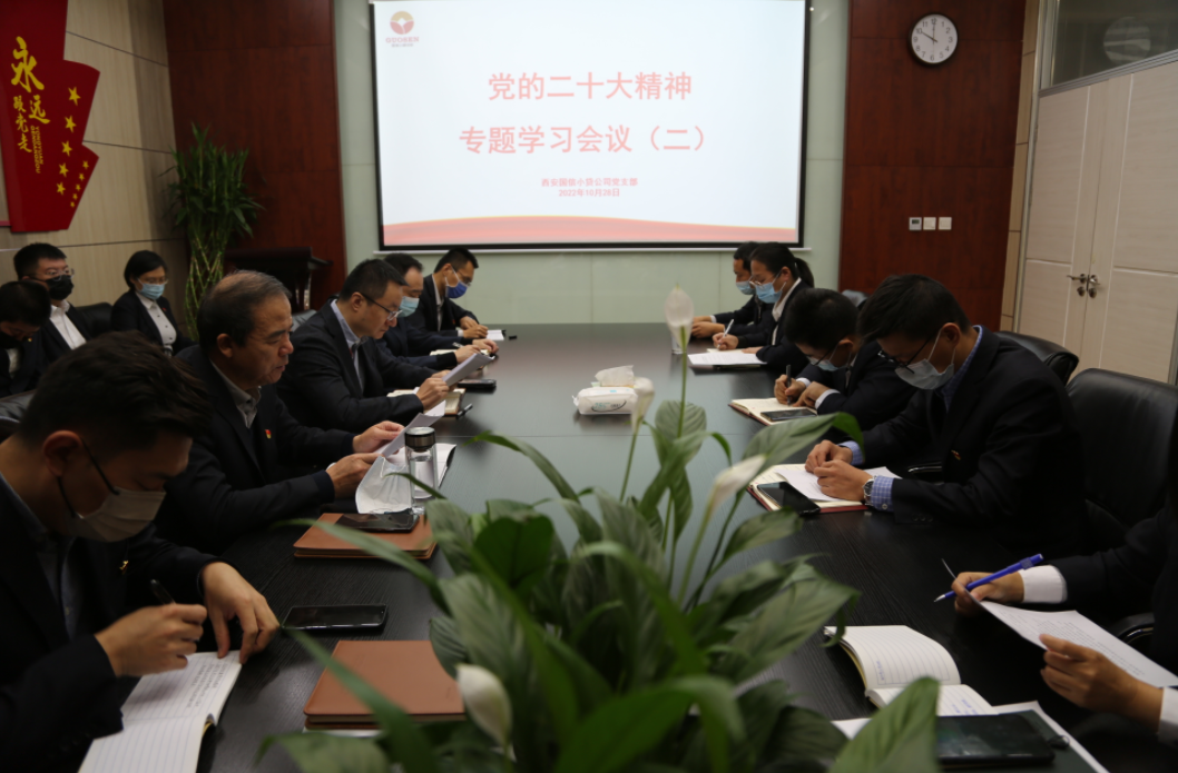 國(guó)信小貸黨支部召開(kāi)黨的二十大精神專題學(xué)習(xí)會(huì)議（二）